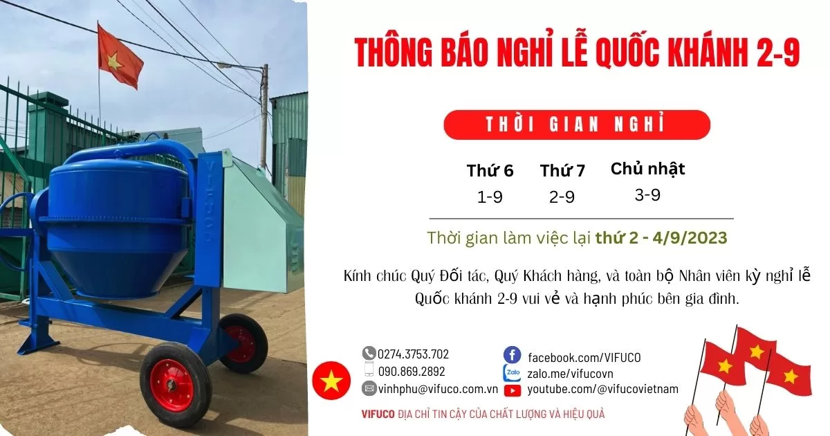THÔNG BÁO NGHỈ LỄ QUỐC KHÁNH 2-9