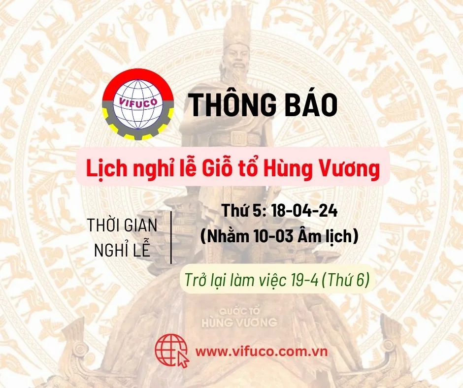 Thông báo nghỉ lễ giỗ tổ Hùng Vương